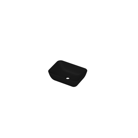 INK Enzo large waskom - 46x32x14cm Opbouw ovaal porselein - mat zwart SW956140