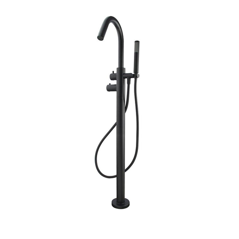 Wiesbaden Caral Mitigeur thermostatique baignoire sur pied mat noir SW385097