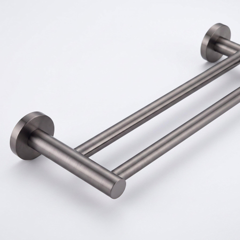 Adema Rise Dubbele Handdoekrek - 60 cm - passend bij Grohe Brushed Hard Graphite SW1472881