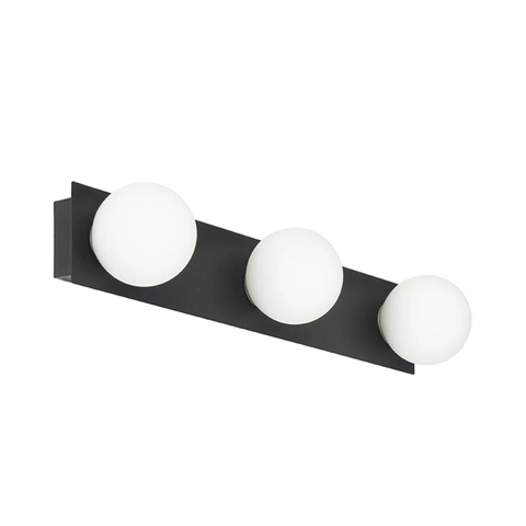 QAZQA Cederic Moderne wandlamp zwart 48 cm IP44 3 lichts SW1187222