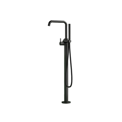 Hotbath Ace Partie apparente - mélangeur de bain - autoportant - flexible de douche - douchette - noir brossé PVD SW1117744