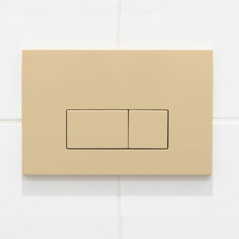 QeramiQ Dely Toiletset - 36.3x51.7cm - diepspoel - rimless - Geberit UP320 inbouwreservoir - softclose toilet zitting - 35mm - bedieningsplaat beige - rechthoekige knoppen - mat wit SW1235370