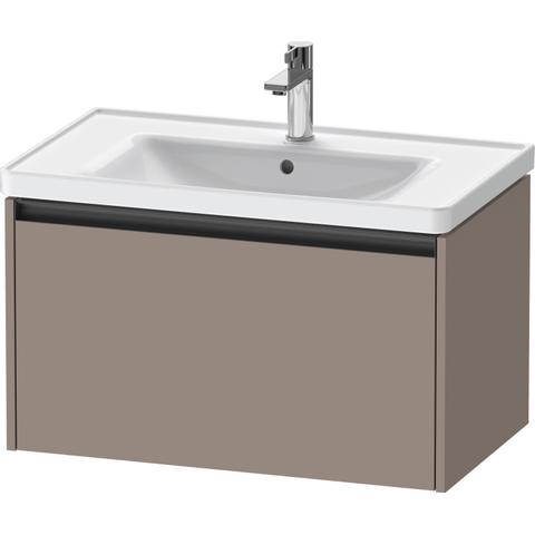 Duravit Ketho.2 Wastafelonderbouwkast - met 1 lade - 78.4x45.5x44cm - met greep antraciet - basalt mat SW772682