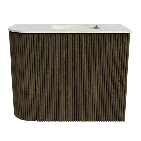 Mondiaz JOYA-DLUX 51.6cm toiletmeubel - ronding links kleur Shadow - Wastafel FAYE positie Rechts Zonder kraangat kleur Ostra. SW1423017