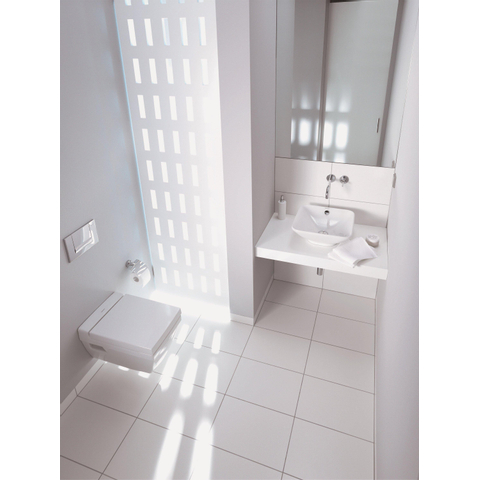Duravit Bacino Opzetwastafel - 42x42cm - zonder kraangat - met overloop - glans wit 0291325