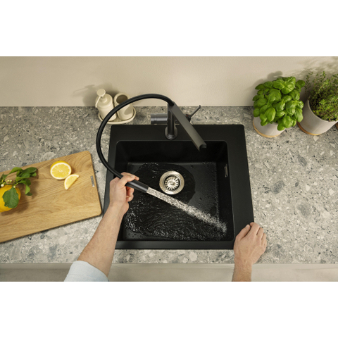 Hansgrohe Talis Select M54 PowderSpray eengreeps keukenkraan Semi-Pro 3jet rvs look SW1383014