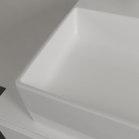 Villeroy & Boch memento 2.0 opzetwastafel - 60x42cm - met 1 kraangat - met overloop - White Alpine (glans wit) SW479753