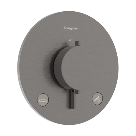 Hansgrohe Ecostat comfort s Inbouw - thermostaat - 2 functie - geborsteld zwart chroom SW1388093