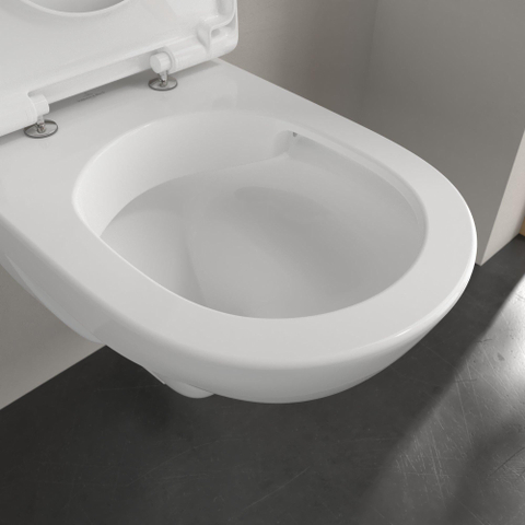 Villeroy & Boch O.novo combipack - met Compact wandcloset - diepspoel DirectFlush - 36x49cm - met zitting - met softclose en quick release - White Alpine (glans wit) SW68876