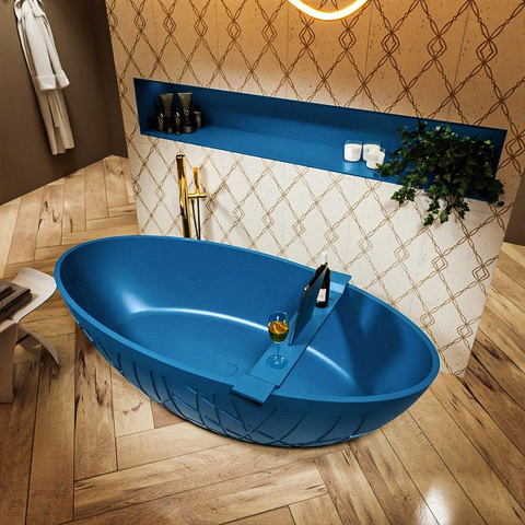 MONDIAZ HOLM Baignoire îlot - 180x85cm - jeans SW491479