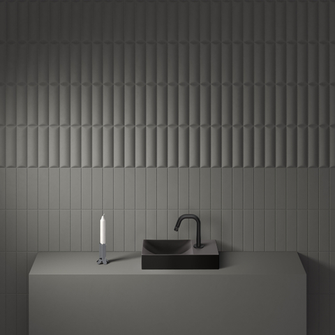 Clou Vale lavabos céramique lavabo 38x19x7cm trou de robinet à droite noir mat SW451469