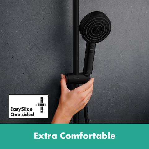 Hansgrohe Pulsify S Puro Puro1jet - showerpipe - ecosmart - 260 - thermostatisch - 3jet - handdouche en doucheslang - 160cm - thermostaat - mat zwart SW1151844