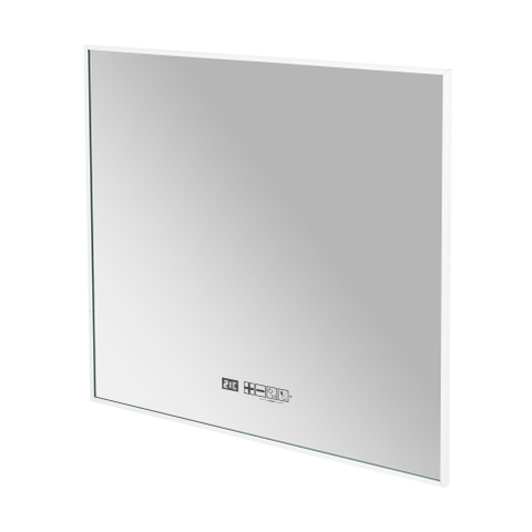 Eurom Sani 600 Mirror miroir – 100 x 70 cm – LED indirecte tout autour – chauffage infrarouge 600 W – Blanc mat SW1225243