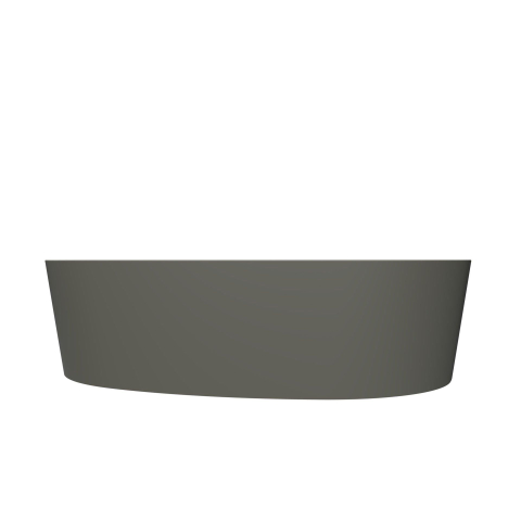 Arcqua Rocker waskom - 50x37x13cm - opbouw - rechts - organisch - cast marble beton mat SW927803