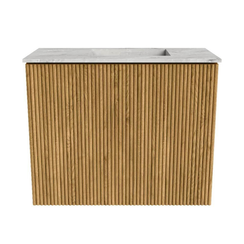 Mondiaz JOYA-DLUX Meuble de toilette 50cm - couleur Chêne - Vasque FAYE position Droite 1 trou de robinet couleur Glace SW1421933