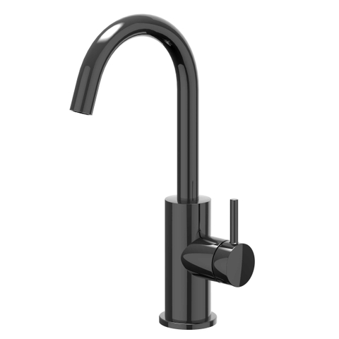 IVY Bond Mitigeur de lavabo - posé - bec pivotant - coldstart - Chrome noir PVD SW1030727