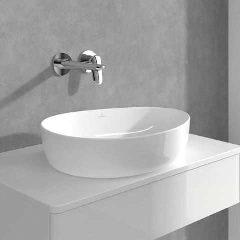 Villeroy & Boch Antao 2 gats - eengreeps wastafelmengkraan - wandmontage - hoogglans chroom SW974133
