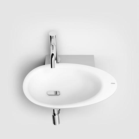 Clou First vasque à poser 36x21,8cm sans trou de robinet avec bonde Aluite Blanc mat SW9275