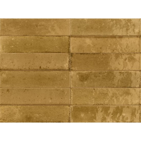 SAMPLE Ceralto Pavero Urban Wandtegel 6x24cm 10mm porcellanato Ocra SW914211