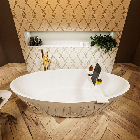 MONDIAZ ROCK Baignoire autoportante - 170x70cm - couleur Rosee / Rosee SW1015095