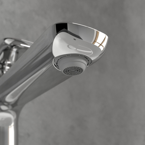 Villeroy & Boch O.novo 1 greeps wastafelkraan verhoogd - met waste - hoogglans chroom SW974110