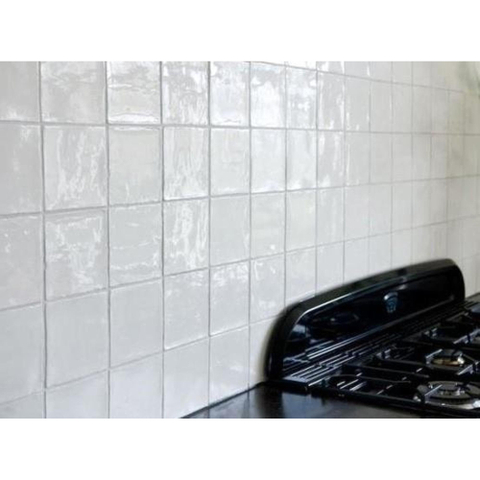 ÉCHANTILLON Kerabo Carreau mural carreaux blancs hollandais anciens blanc 13x13 cm Vintage Brillant Blanc SW735941