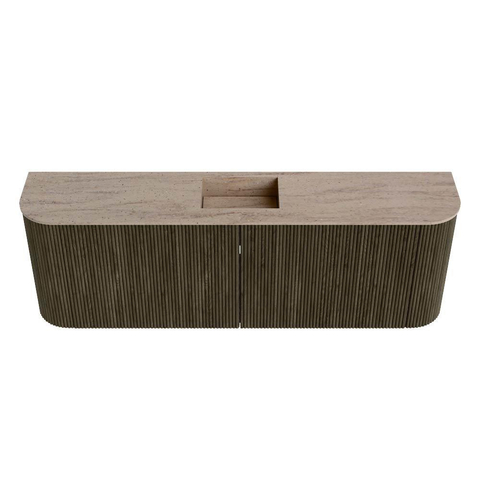 Mondiaz JOYA-DLUX Meuble de salle de bains 123.2cm - arrondis gauche et droite couleur Shadow - Vasque FAYE position Milieu Sans trou de robinet couleur Saba SW1425178