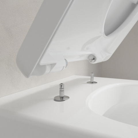 Villeroy & Boch Architectura closetzitting XL - met deksel - met softclose - quickrelease - White Alpine (glans wit) 1025290