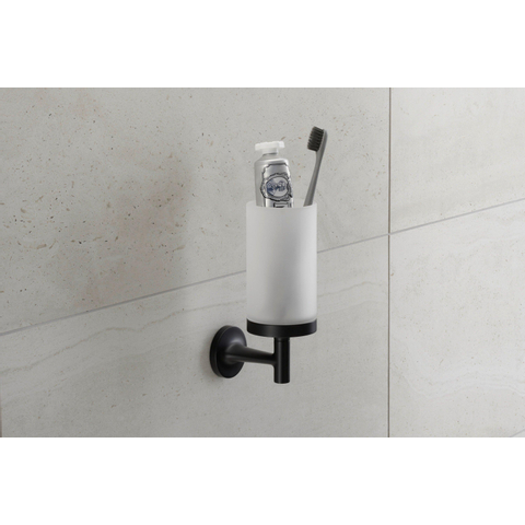 Duravit Starck T Tandenborstelhouder - matglas - mat zwart SW297076