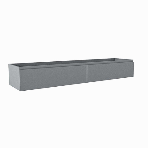 Mondiaz FOGE Meuble sous vasque - 170x41x25cm - 2 tiroirs - softclose - 1 découpe gauche - Plata SW1015603