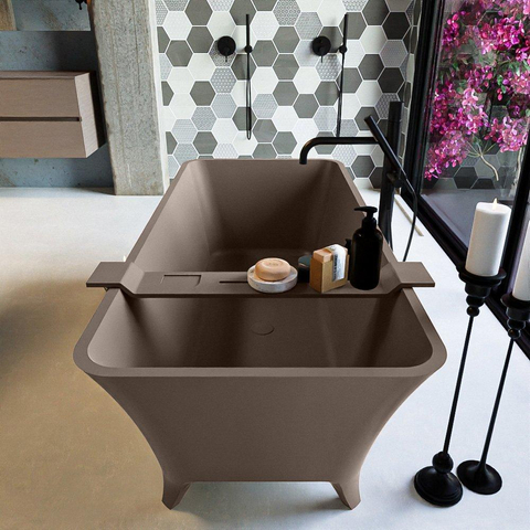 MONDIAZ LUNDY Baignoire îlot - 170x75cm - Smoke SW491593