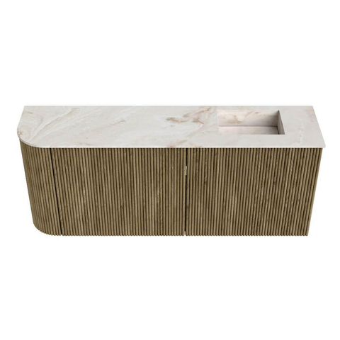 Mondiaz JOYA-DLUX 101.6cm toiletmeubel - ronding links kleur Dusk - Wastafel FAYE positie Rechts Zonder kraangat kleur Frappe. SW1423095