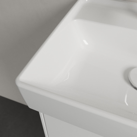 Villeroy & Boch Collaro fontein - 45x37cm - zonder overloop - 1 kraangat CeramicPlus - White Alpine (glans wit) SW358369
