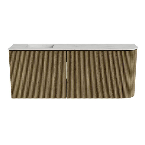 Mondiaz JOYA-DLUX 101.6cm toiletmeubel - ronding rechts kleur Dusk - Wastafel FAYE positie Links 1 kraangat kleur Opalo. SW1423339