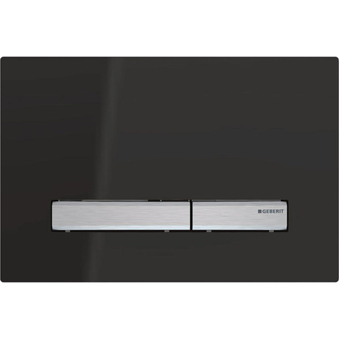 Geberit Sigma50 bedieningsplaat - 2-toets spoeling - vierkant - dualflush - zwart SW259159