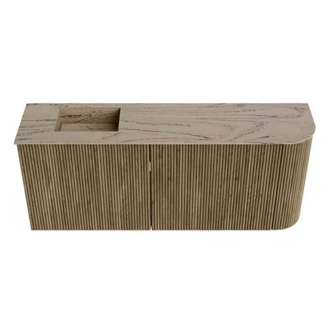 Mondiaz JOYA-DLUX 101.6cm toiletmeubel - ronding rechts kleur Dusk - Wastafel FAYE positie Links 1 kraangat kleur Arena. SW1425777