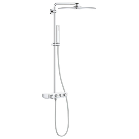 Grohe Euphoria SmartControl Regendoucheset Opbouw- hoofddouche vierkant 31cm - handdouche staaf - moon white (wit) SW223295
