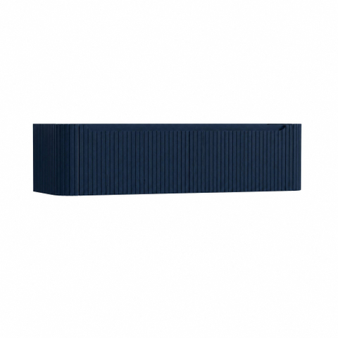 H&R Badmeubelen Juice Wastafelonderkast - 160x45x40cm - afgeronde hoeken - 3D-front - 2 lades - geïntegreerde greep - blue oak SW1259435