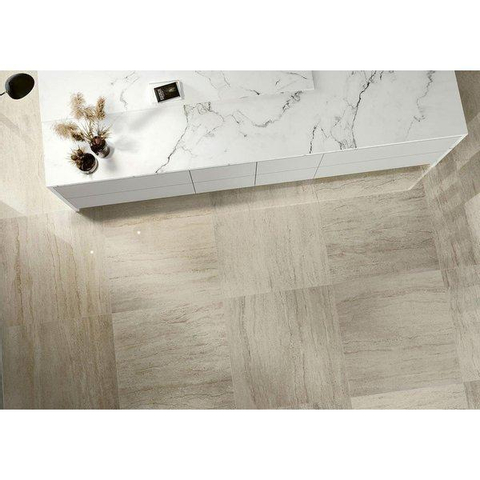ÉCHANTILLON Ceralto Tavola Marble Carrelage sol et mur 60x120cm 10mm rectifié R10 grès cérame Bianco SW914550