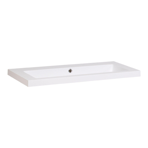 Brauer Solar Medium lavabo - 100x46x5cm - sans trou de robinet - blanc brillant SW10291