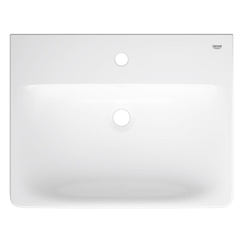 Grohe Euro Ceramic Wastafel - 60x 47cm - met kraangat - met overloop - alpine wit SW1234893