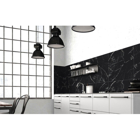 Vtwonen Classic Carrelage de sol et mural 30x60cm 10mm rectifié R9 porcellanato Noir SW367766