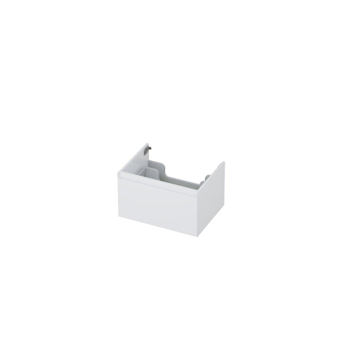 INK Wastafelonderkast - 60x45x35cm - 1 lade - greeploos - MDF lak - Hoogglans wit SW158028