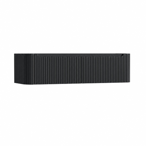 H&R Badmeubelen Juice Wastafelonderkast - 160x45x40cm - afgeronde hoeken - 3D-front - 2 lades - geïntegreerde greep - antraciet mat SW1259404