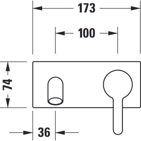 Duravit C.1 1 greeps wastafelmengkraan - 173x174x74mm - hoogglans chroom SW420950