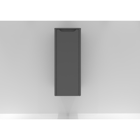H&R badmeubelen Juice Halfhoge Kast - 40x35x100cm - met ronde hoeken - 1 deur - linksdraaiend - stone grey mat SW875403