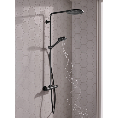 Hansgrohe Raindance Select S - select Regendoucheset - thermostaat - hoofddouche 24cm - mat zwart SW297615