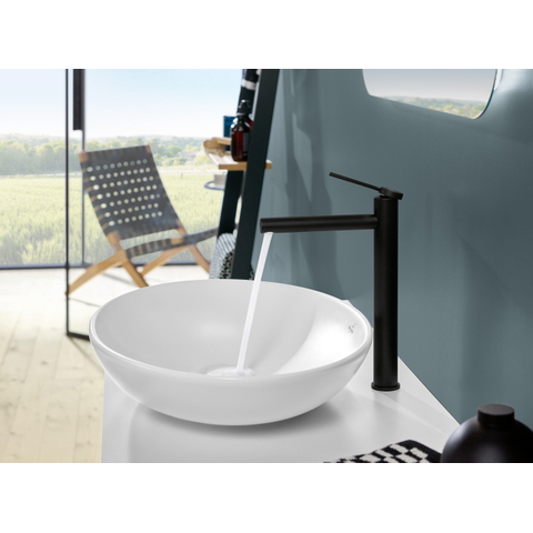 Villeroy & Boch Loop & Friends opzetwastafel - 38x38cm - zonder kraangat - met overloop - White Alpine (glans wit) SW644095