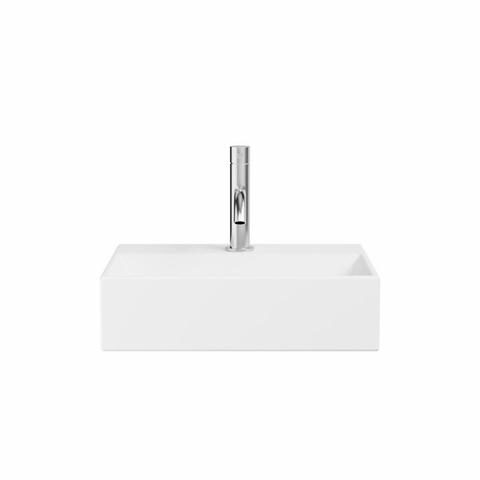 Crosswater Counter Basins Beck Cloakroom wastafel - inclusief vrije doorstroomafvoer 1TH - 400x300mm - mat wit SW927901