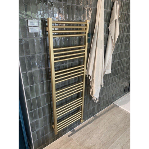 Crosswater MPRO sèche-serviettes - 48x138cm - électrique - 600 watts - laiton brossé (doré) SW670266